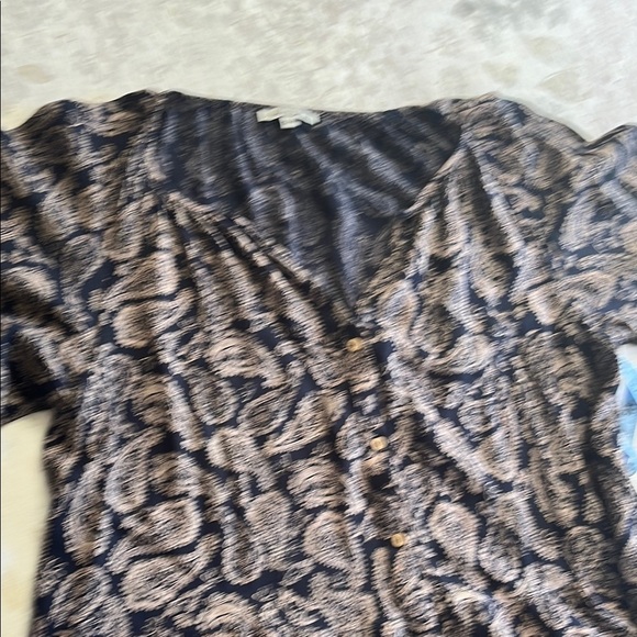 Wishlist Black and Cream Paisley Ruffled Bohemian Hippie Mini Dress - Picture 6 of 13